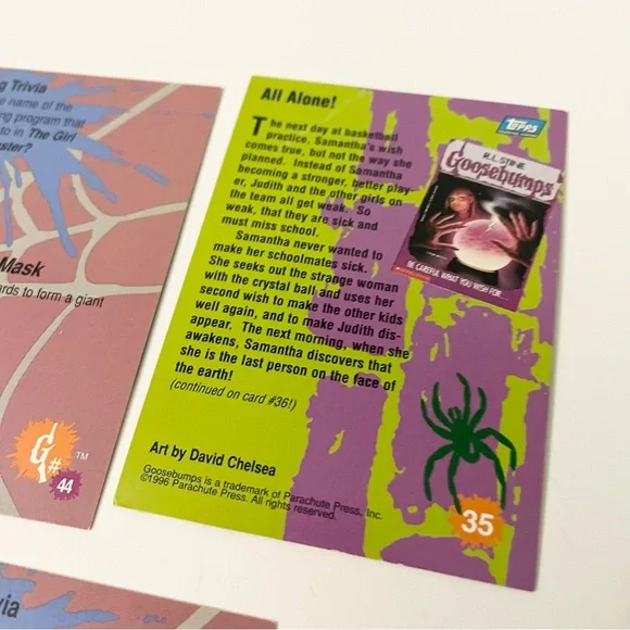 Vintage 1996 Topps Goosebumps Trading Cards Lot - R.L. Stine 90s - Picture 13 of 14